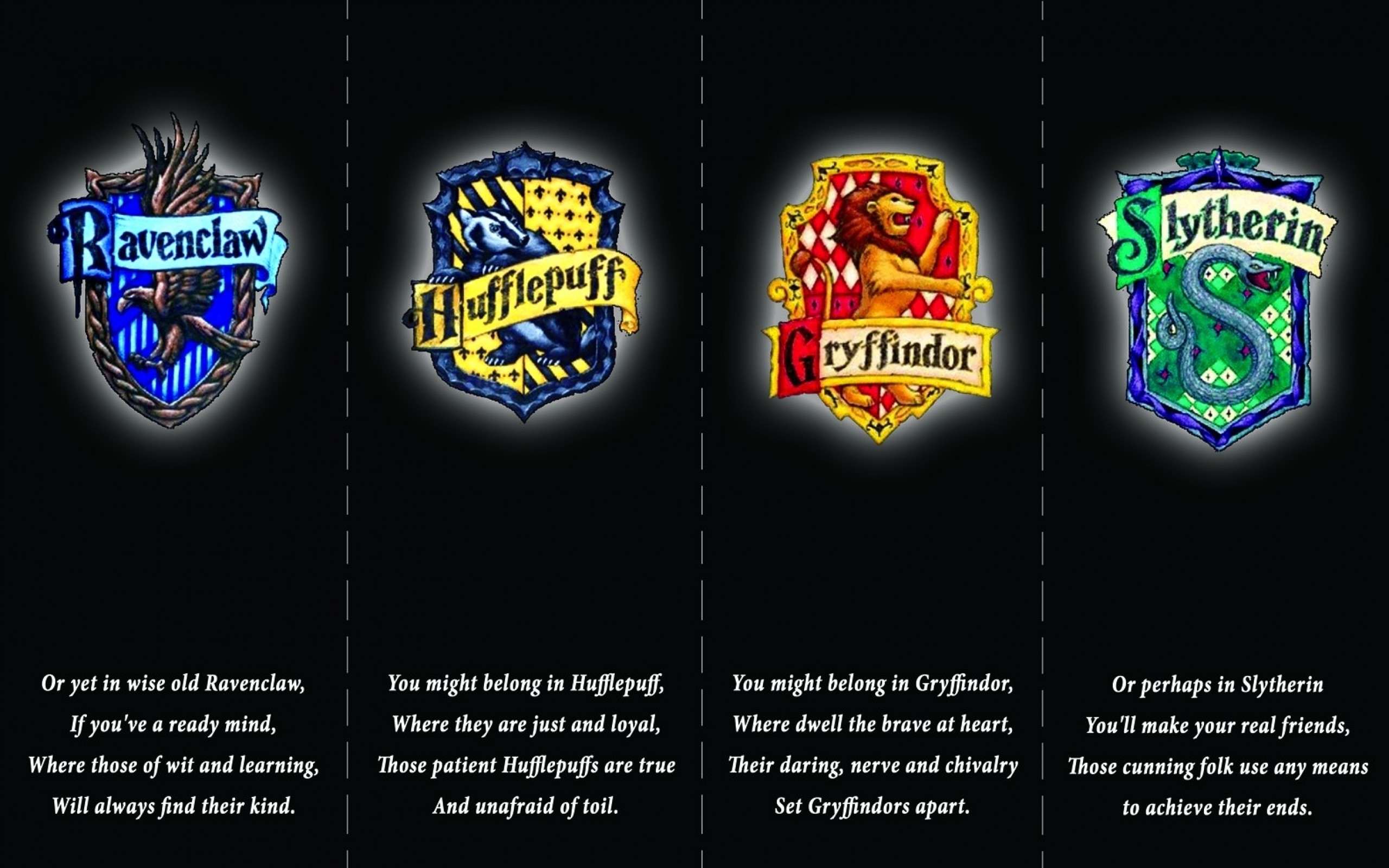 Which Hogwarts house are you? - Ravenclaw, Hufflepuff, Slytherin, Gryffindor