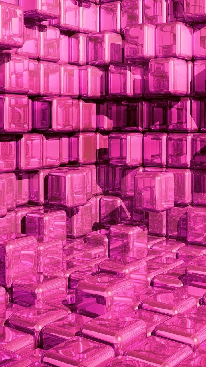 IPhone wallpaper of pink glass blocks. - Magenta