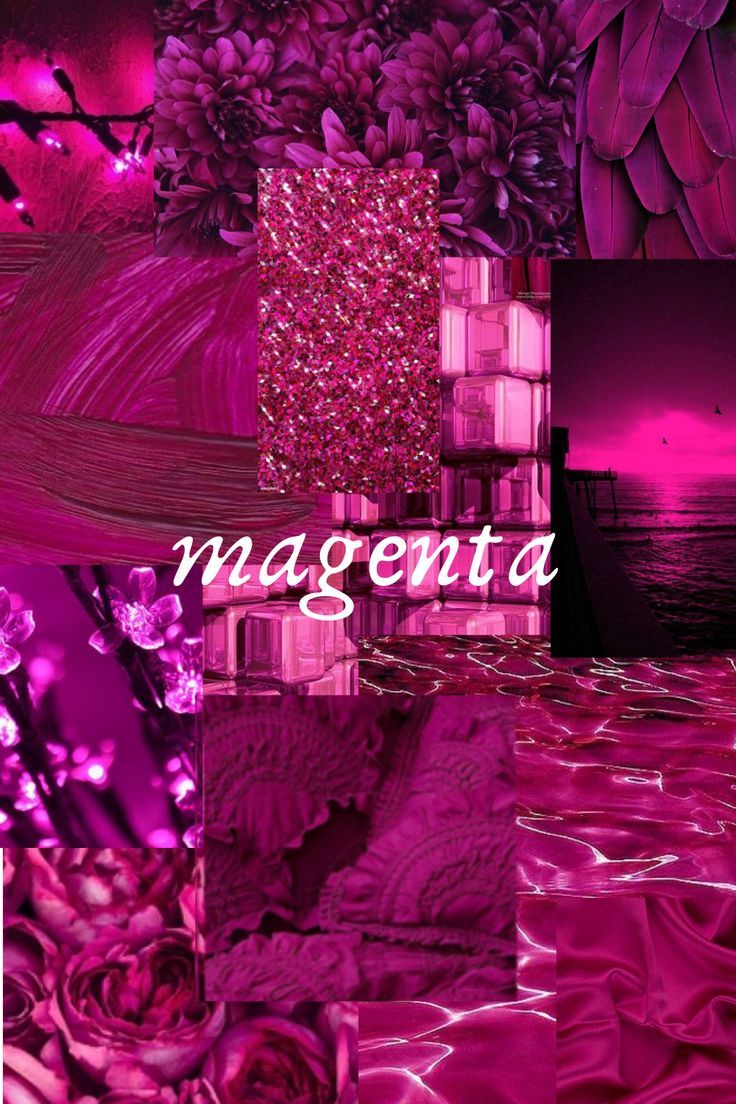 A collage of images in the color Magenta. - Magenta