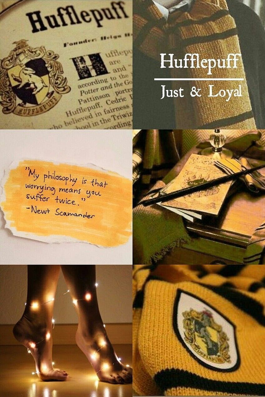 Hufflepuff collage with a quote from Newt Scamander. - Hufflepuff