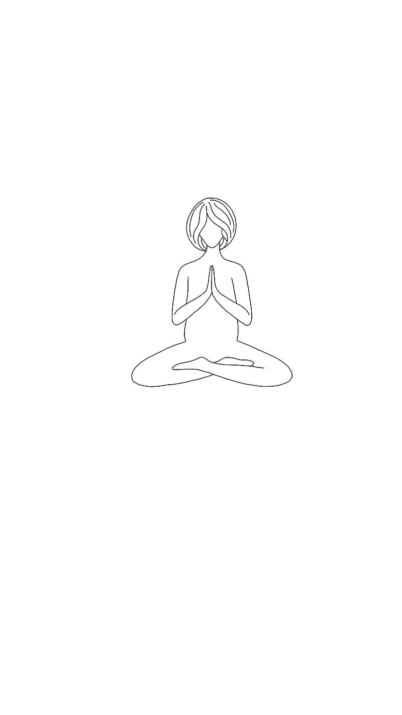 A line drawing of the yoga pose - Spiritual