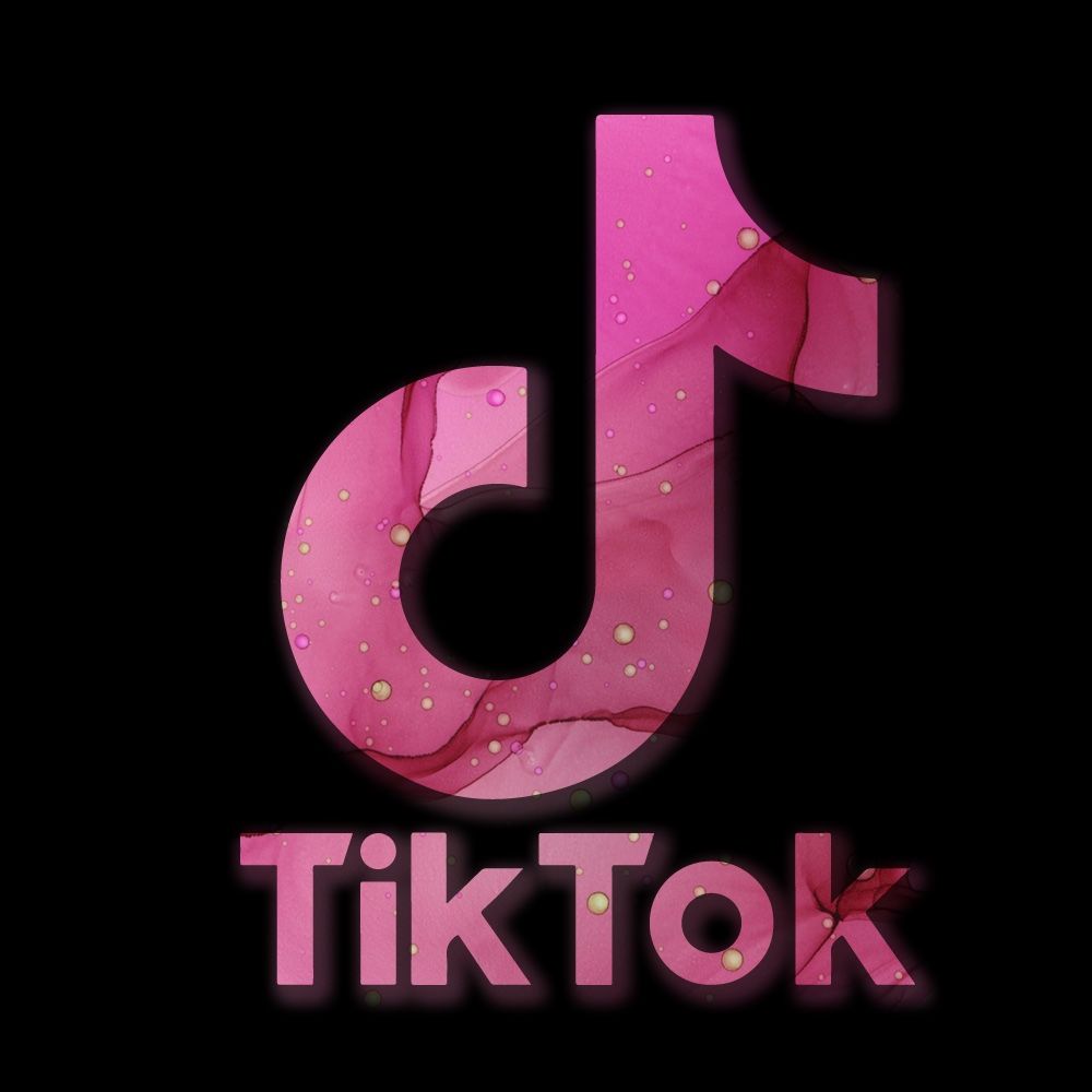 Tiktok logo on a black background - TikTok
