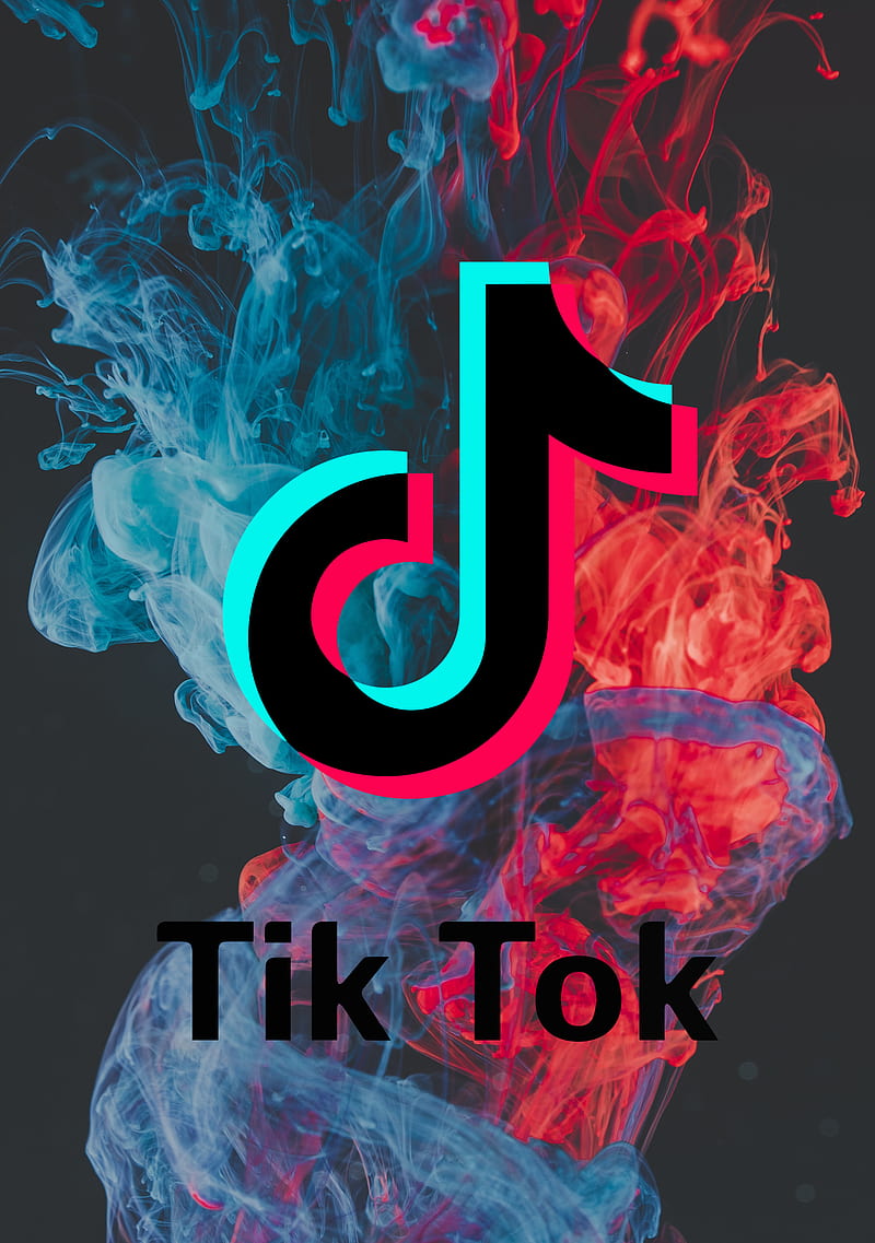 Tiktok logo with smoke and flames - TikTok