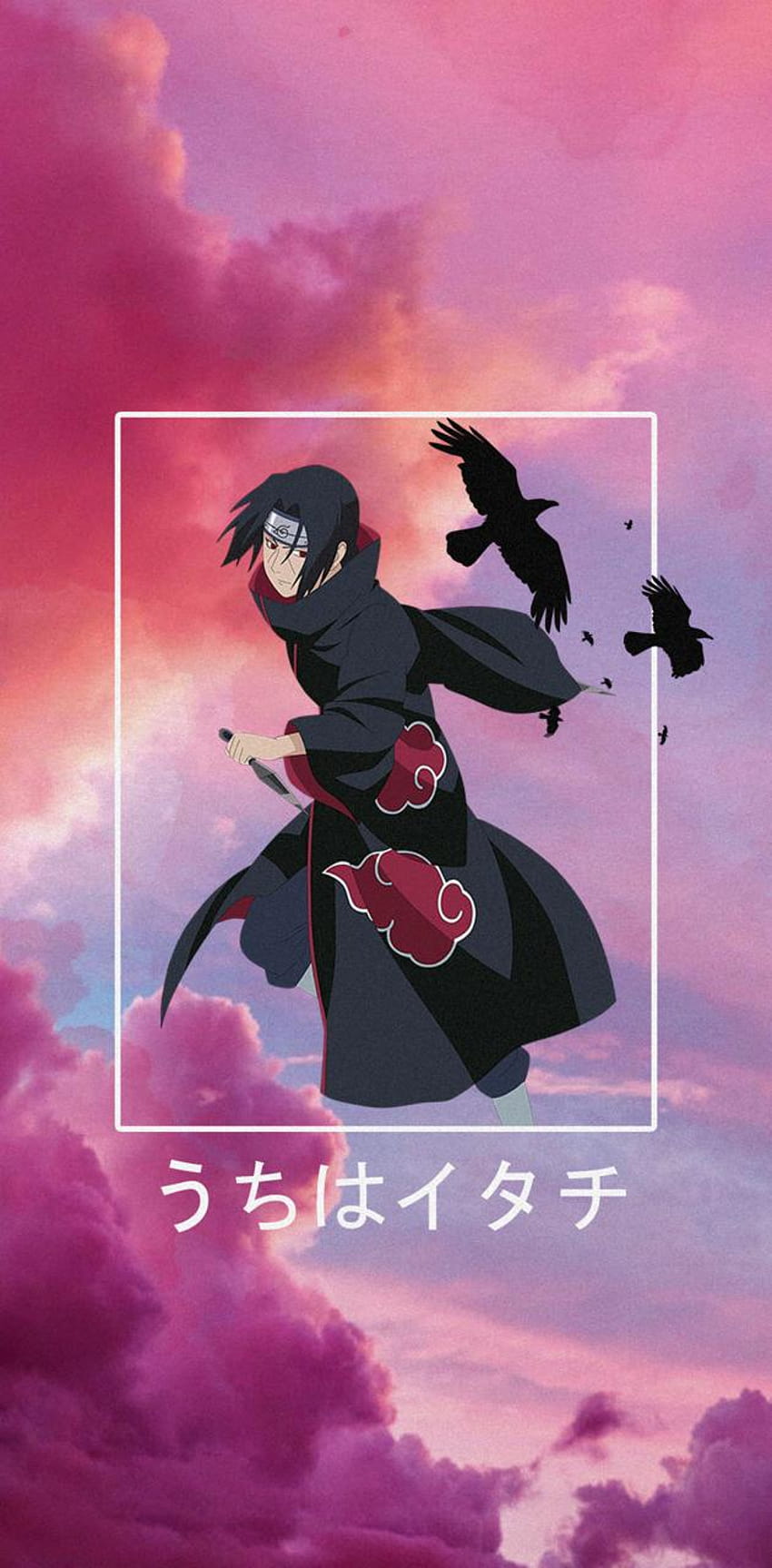 A picture of anime characters flying in the sky - Itachi Uchiha