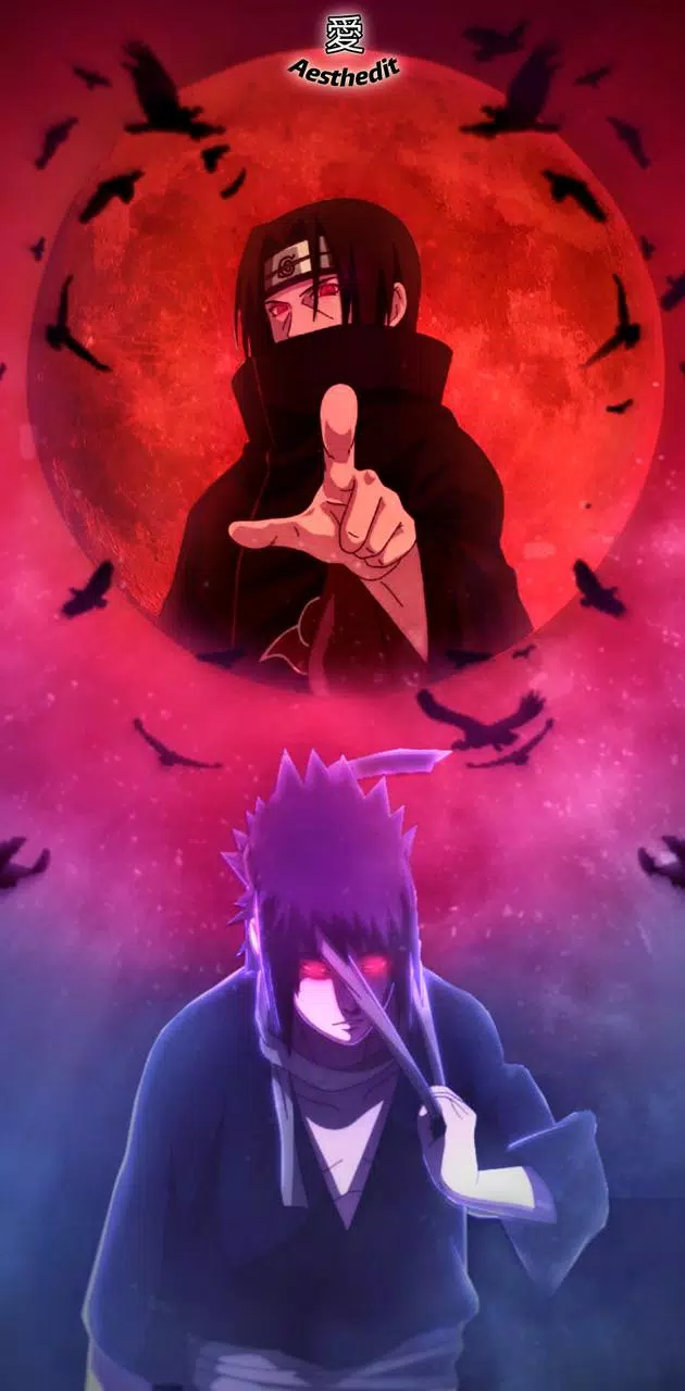 Itachi and Sasuke Uchiha wallpaper for mobile devices. - Itachi Uchiha