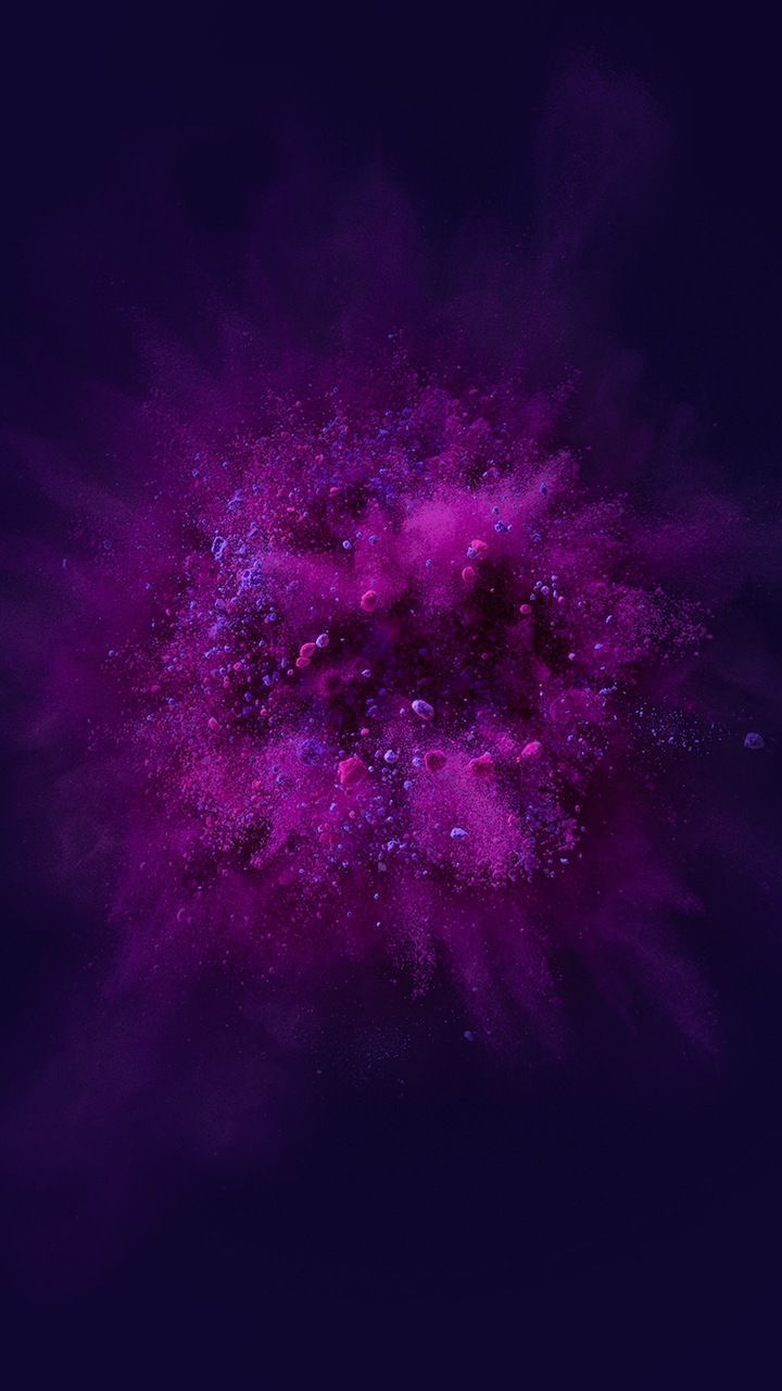 A purple explosion on top of the ground - Magenta