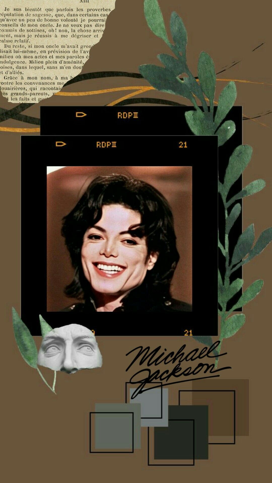 A collage of pictures and text - Michael Jackson