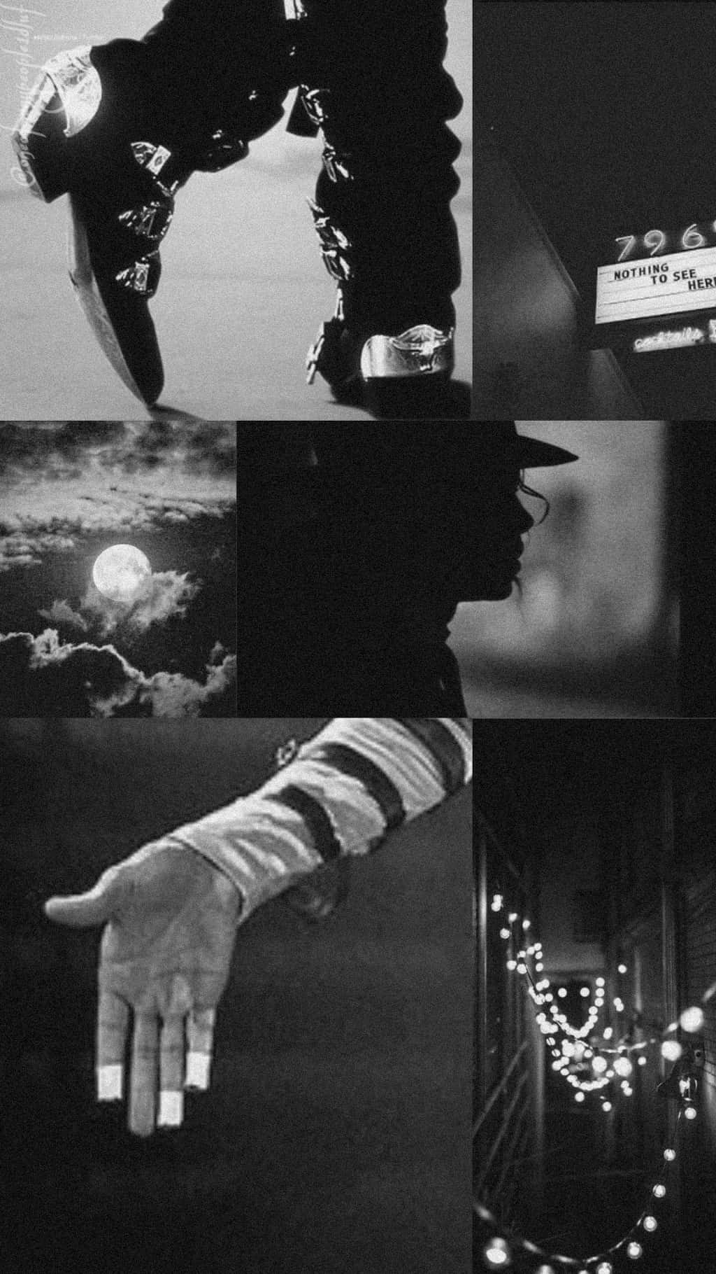 A collage of pictures with different images - Michael Jackson