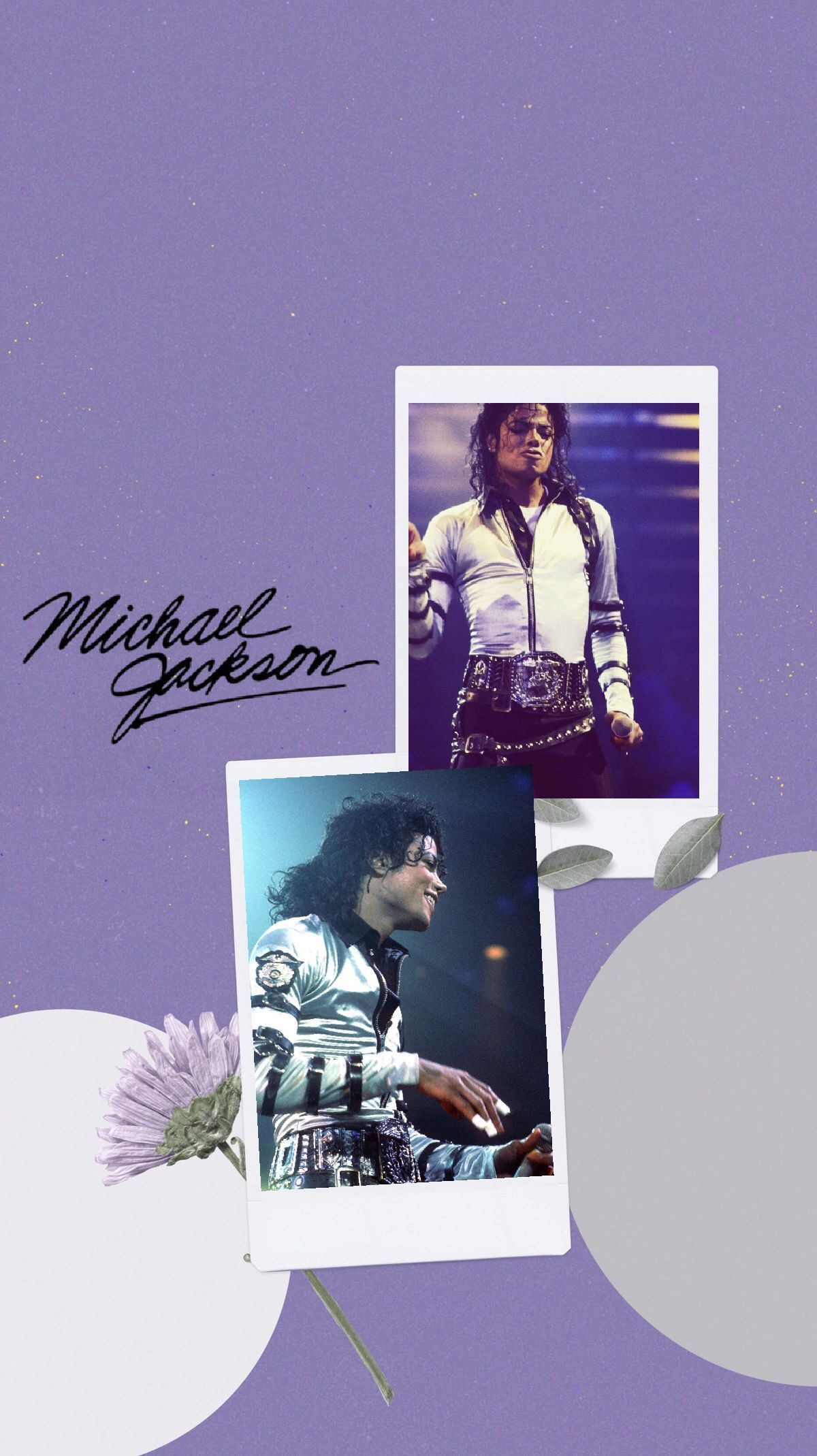 A collage of Michael Jackson images on a purple background - Michael Jackson