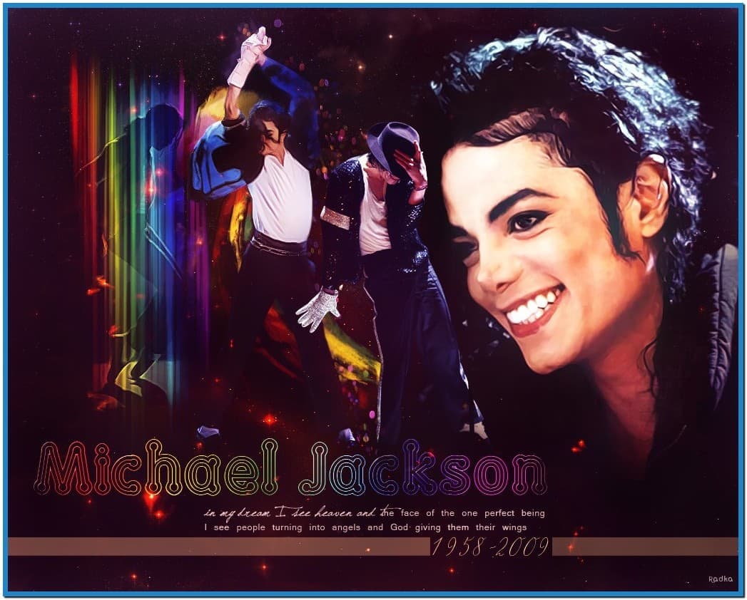 Michael Jackson with his name and the date. - Michael Jackson