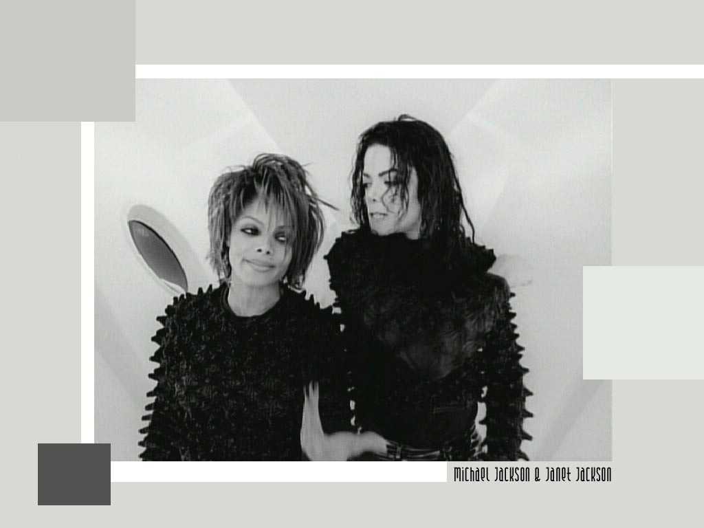 Michael Jackson and Janet Jackson wallpaper with both of them looking at the camera - Michael Jackson