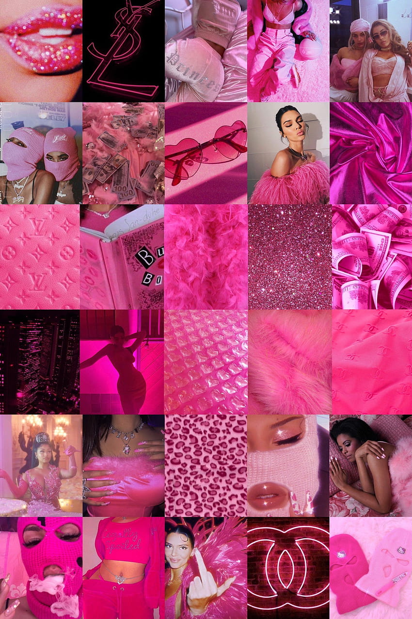 Piece Hot Pink Baddie Aesthetic Wall Collage Kit, baddie collage HD phone wallpaper