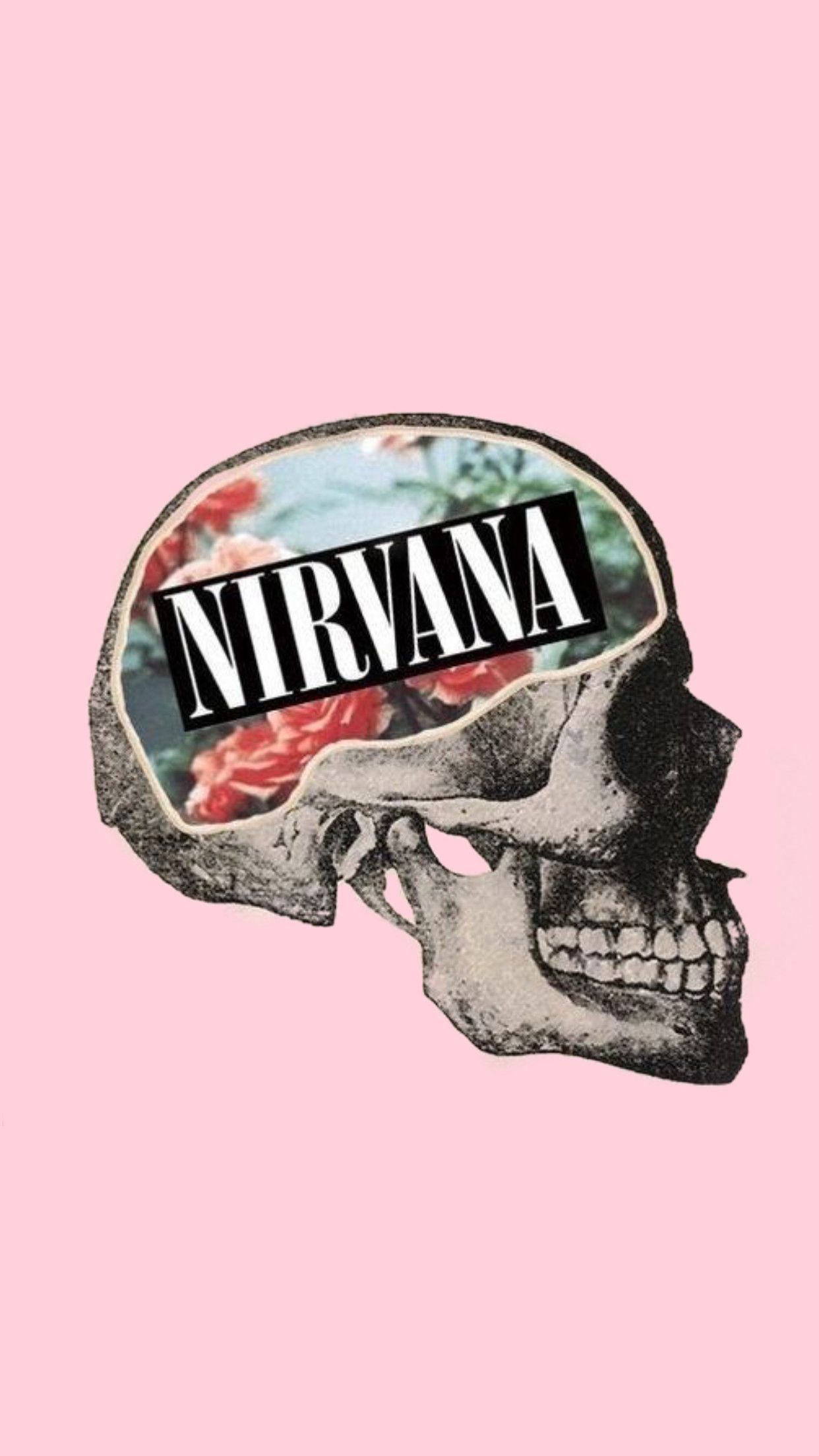 Nirvana wallpaper for iPhone and Android! I made this a while ago but I still love it so much. - Nirvana