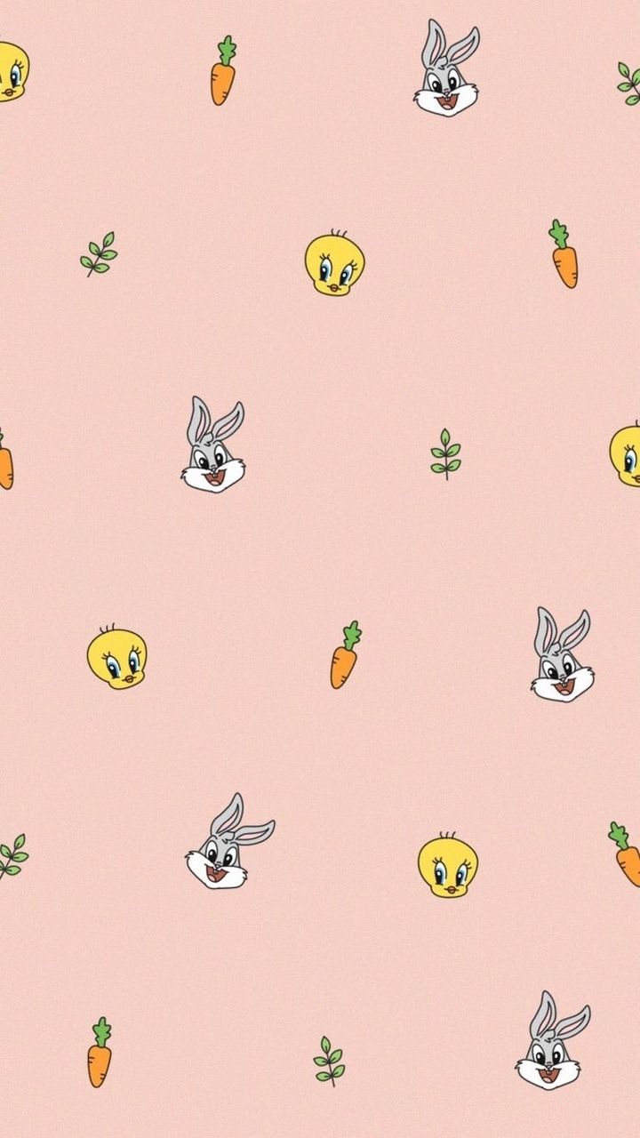 A cute pattern of bunnies and carrots - Looney Tunes