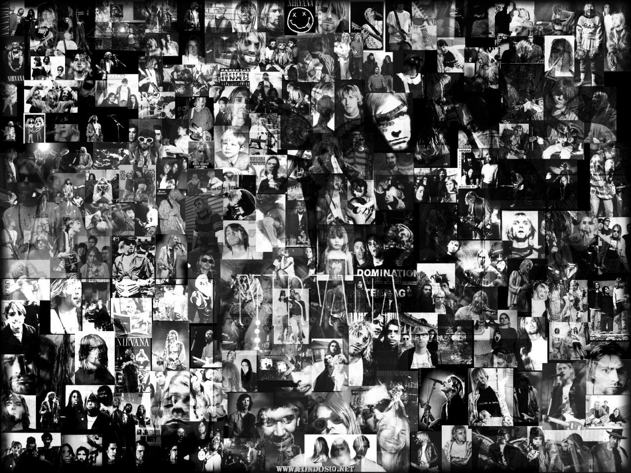 A black and white photo of many people - Nirvana