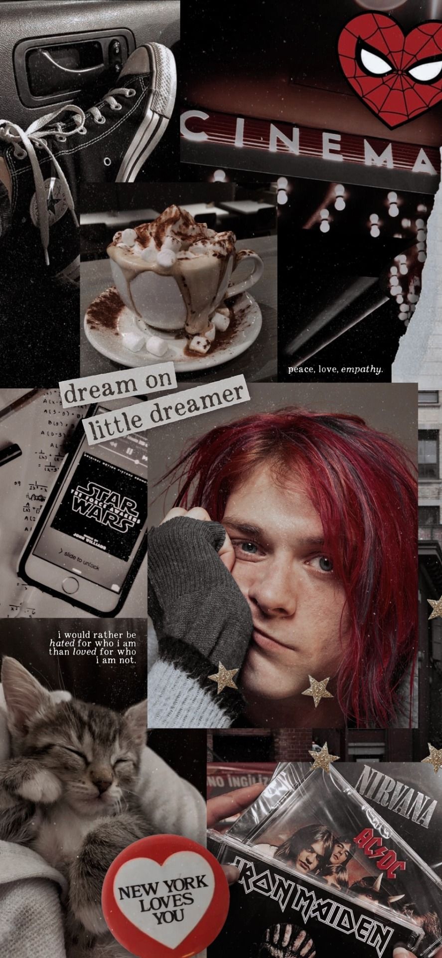 A collage of pictures with different themes - Nirvana