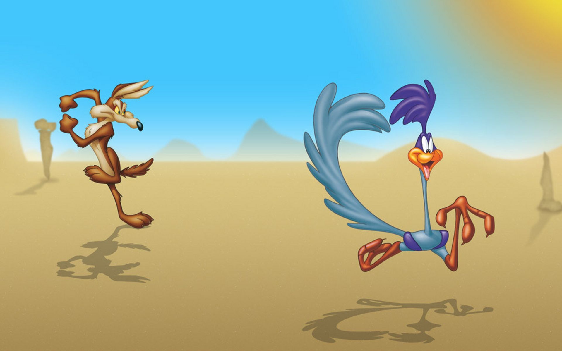 Road Runner and Wile E. Coyote wallpaper 1920x1200. - Looney Tunes