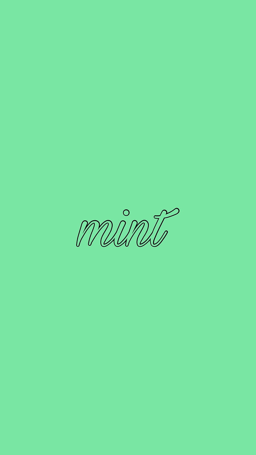 A mint logo on green background - Mint green