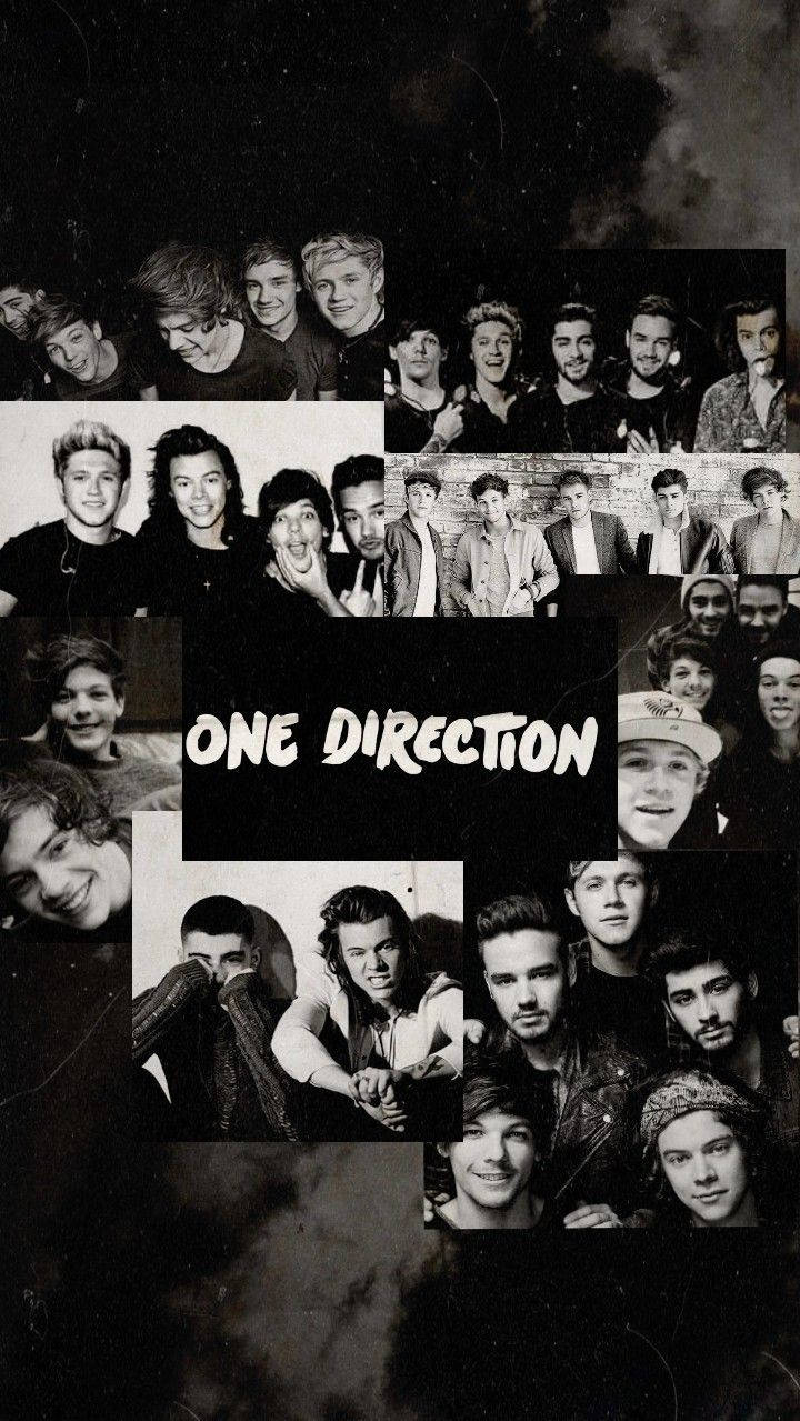 Download One Direction Aesthetic Black And White Phone Wallpaper