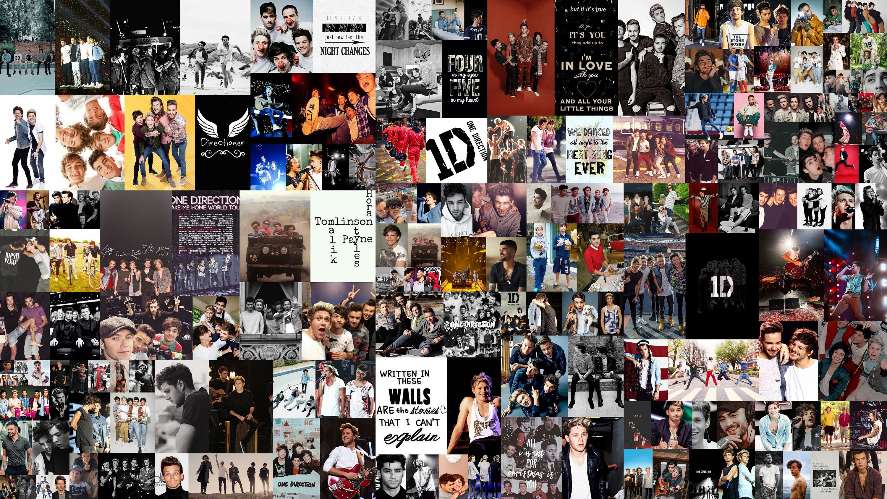 One Direction Aesthetic Wall Collage Kit 170 Pieces / 1D Harry