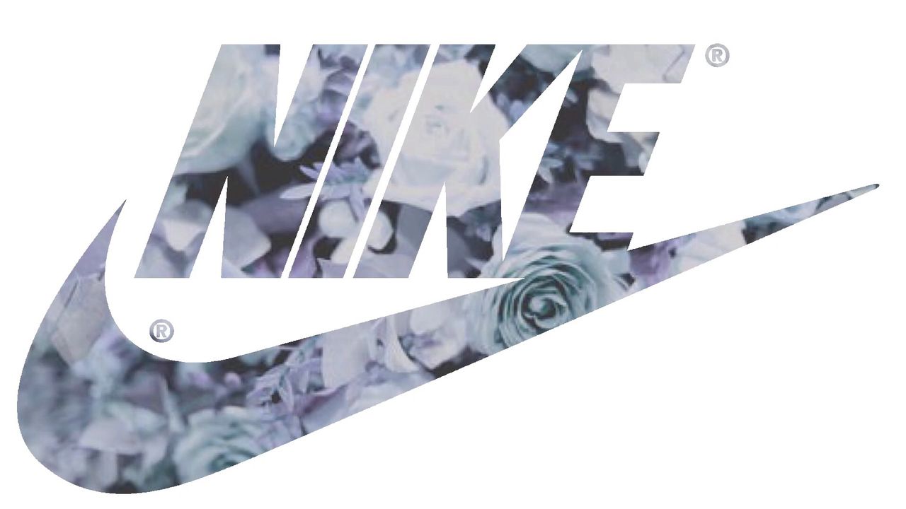 Nike logo with flowers on it - Nike