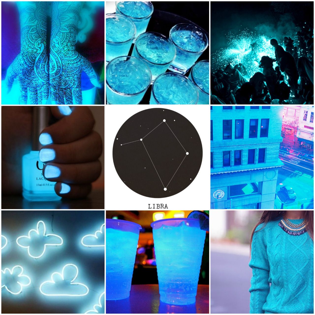 aesthetics • zodiac • neon • libra • blue. Zodiac sign fashion, Zodiac sagittarius, Zodiac sign libra