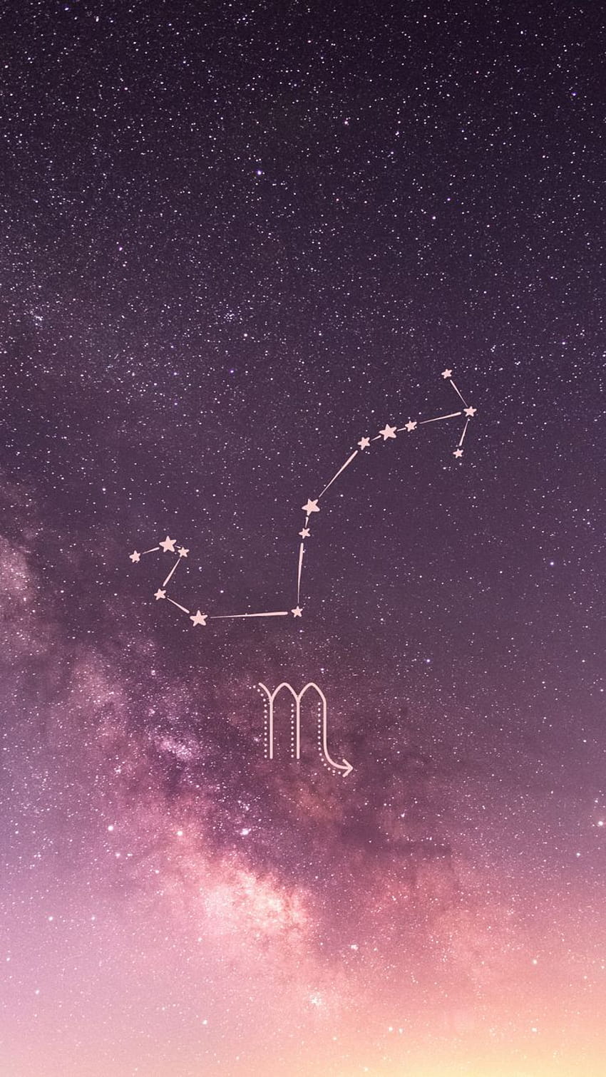The constellation of Virgo against a starry sky - Scorpio
