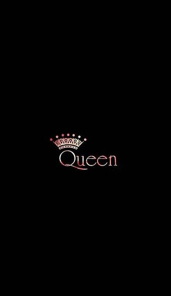 The queen logo on a black background - 