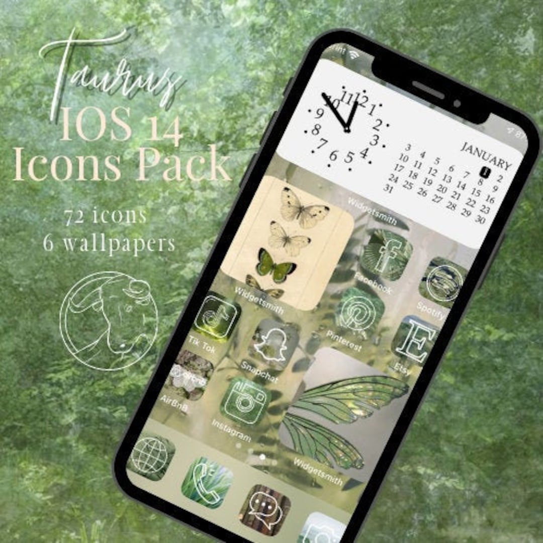 Taurus Aesthetic Zodiac IOS 14 Pack