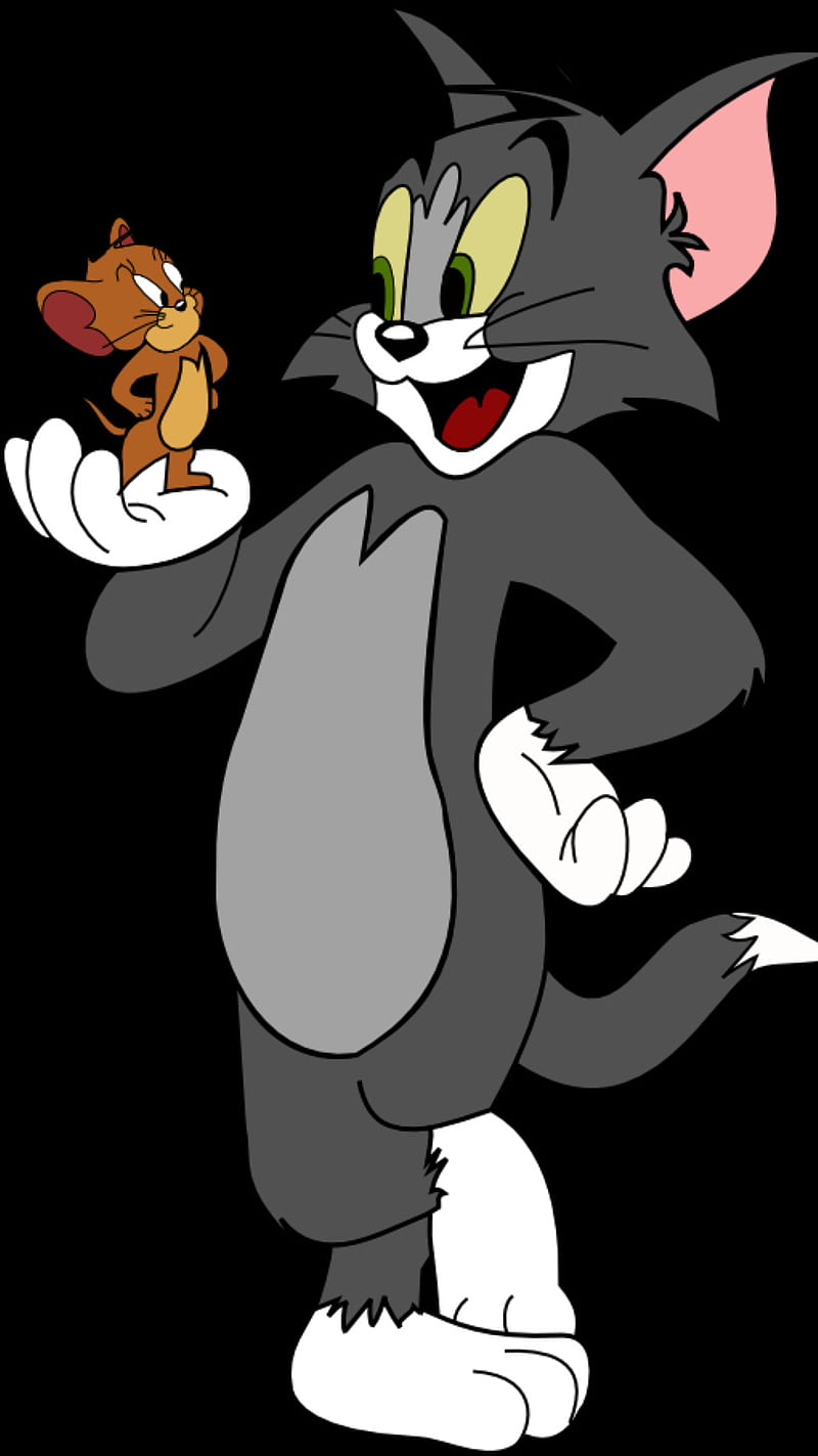 Tom and Jerry Happy, tom and jerry, cartoon, animation, HD phone wallpaper