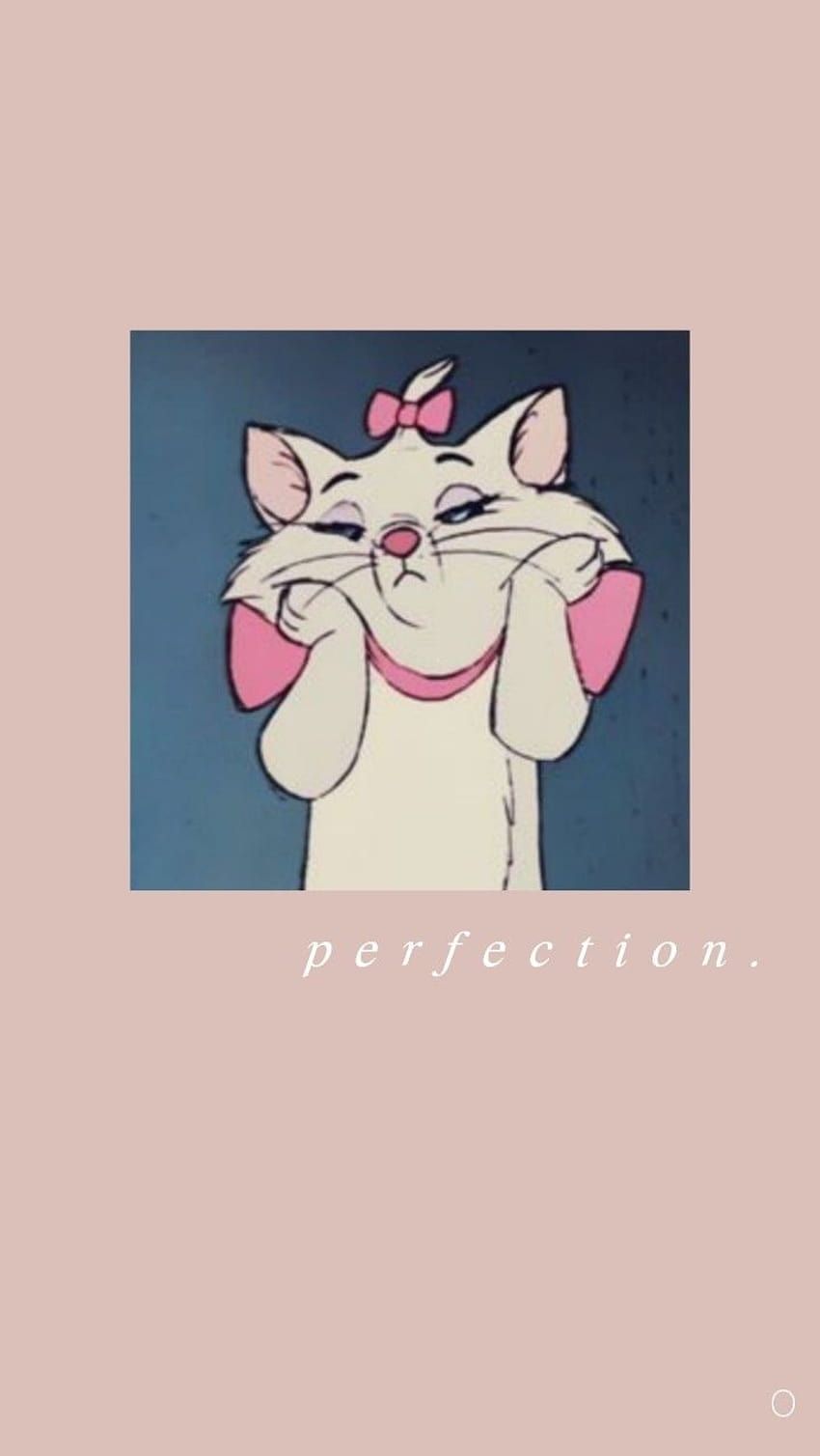 A cartoon cat with the words perfection - Tom and Jerry