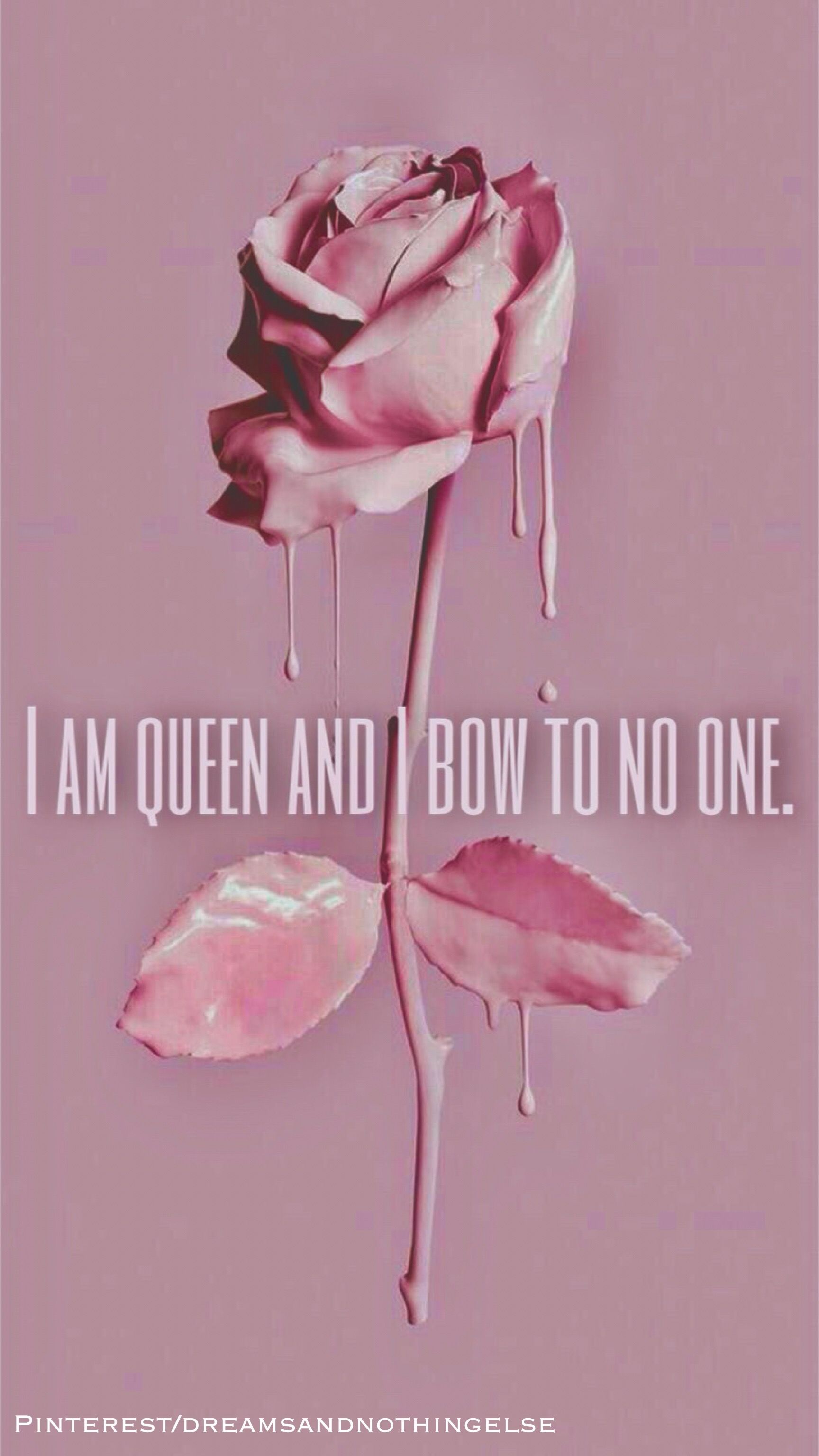 I am queen and I bow to no one quote wallpaper iphone rose pastel pink. Rose gold wallpaper iphone, Pink queen wallpaper, Queens wallpaper