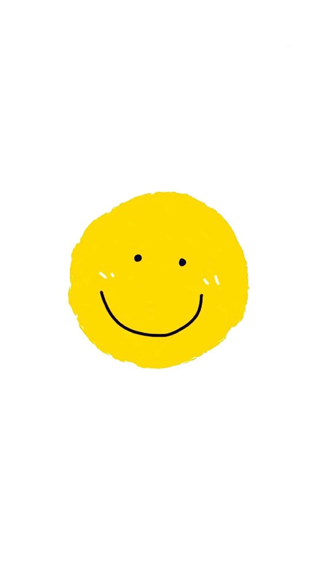 A yellow smiley face on white background - Smile
