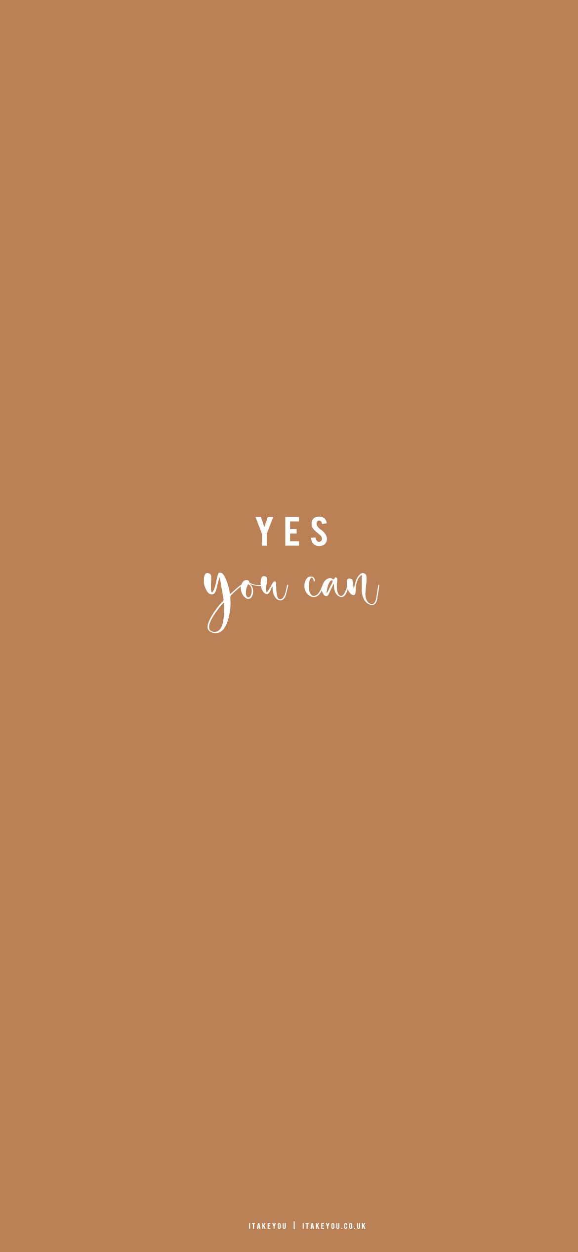 Yes you can motivational phone wallpaper - Smile