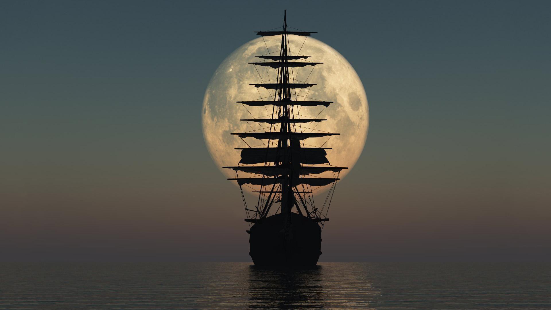 3d render of a pirate ship sailing in the ocean - Pirate