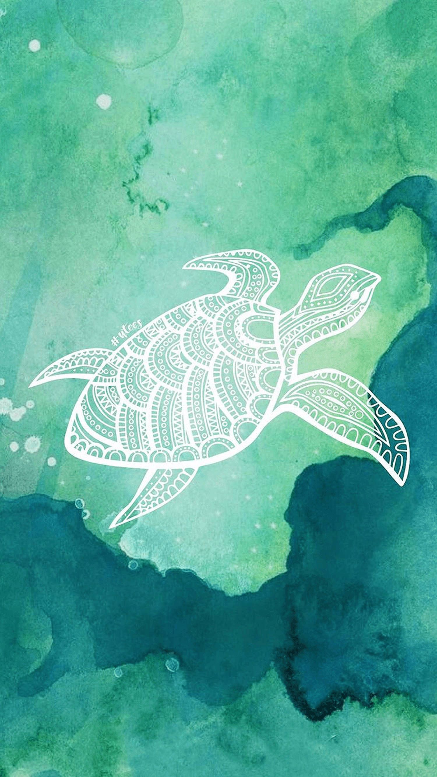 Download Turtle White Illustration Wallpaper