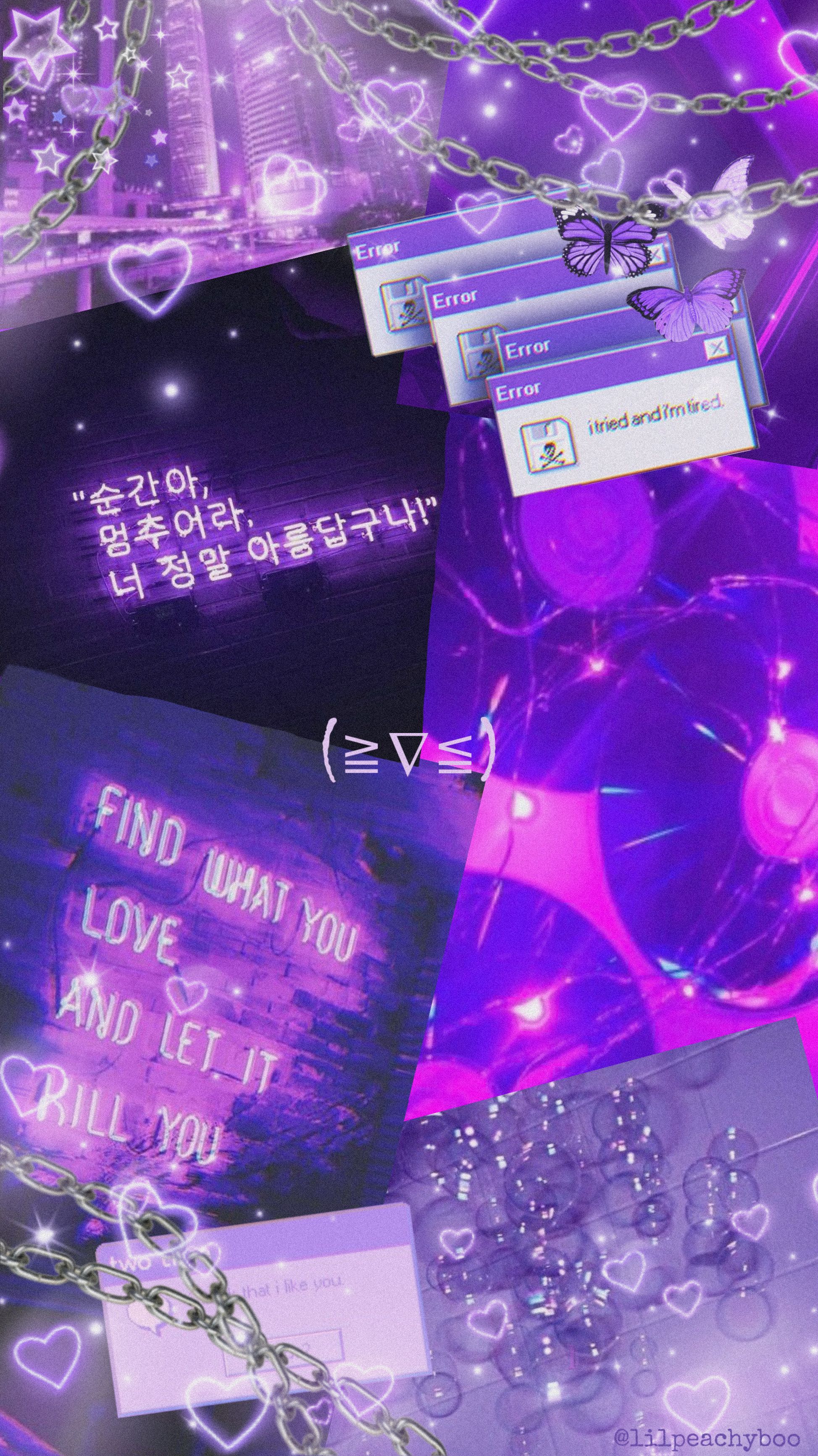 Aesthetic Korean Purple Background Image and Wallpaper