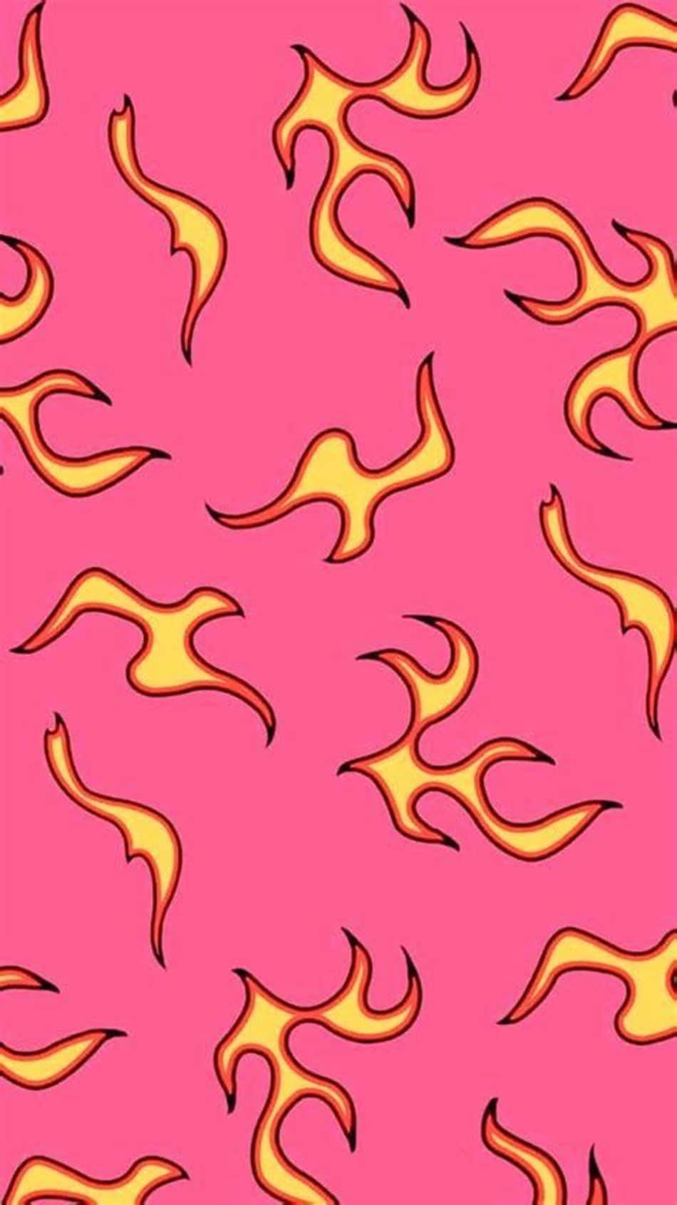 IPhone wallpaper flame pink aesthetic background pattern - Flames