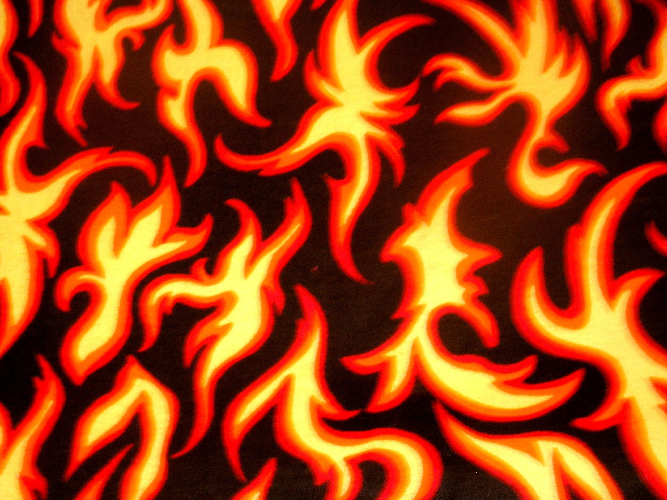 A close up of flames on the wall - Flames