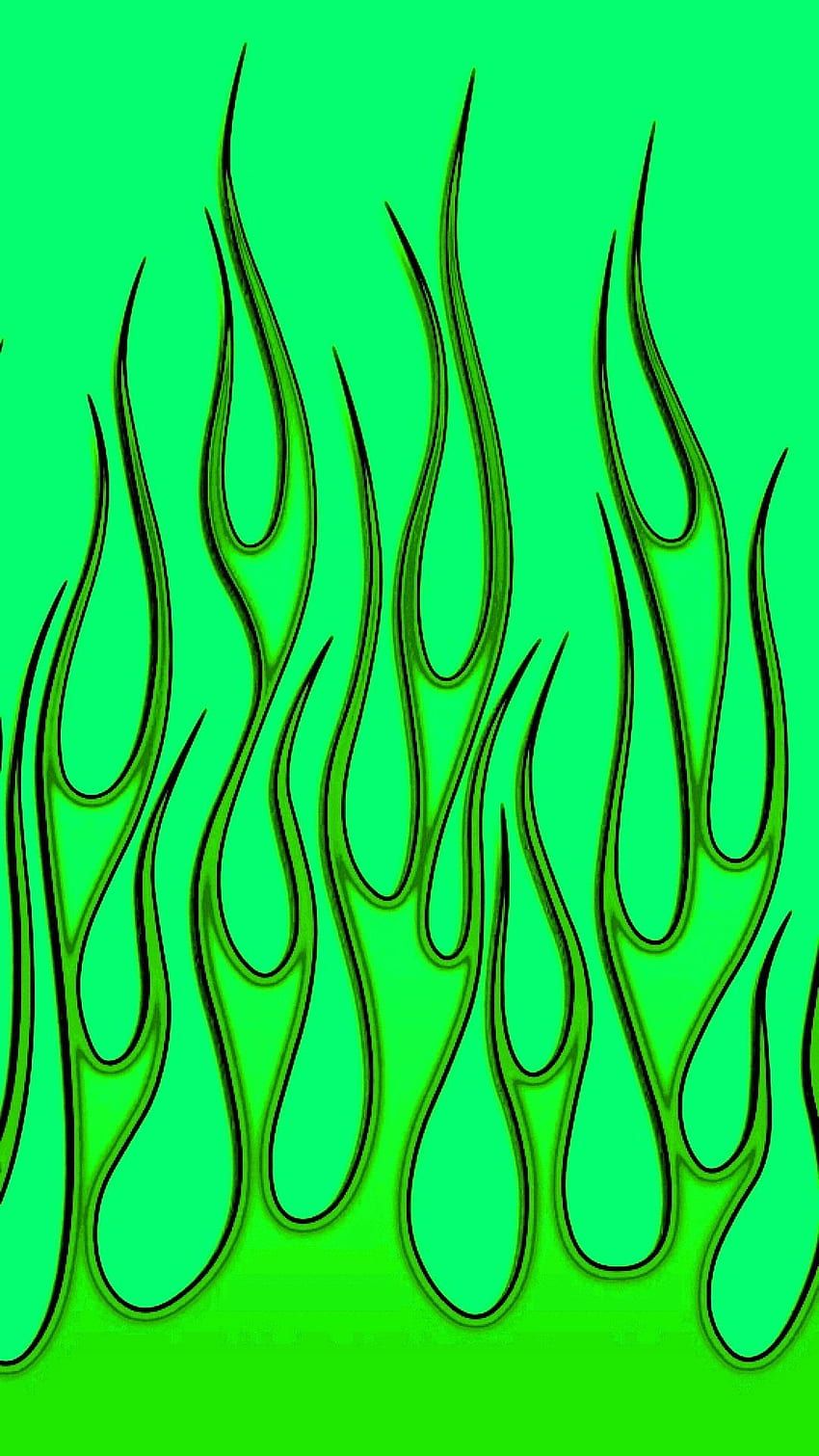 iPhone green, Green aesthetic, Aesthetic iphone, Green Flames HD phone wallpaper