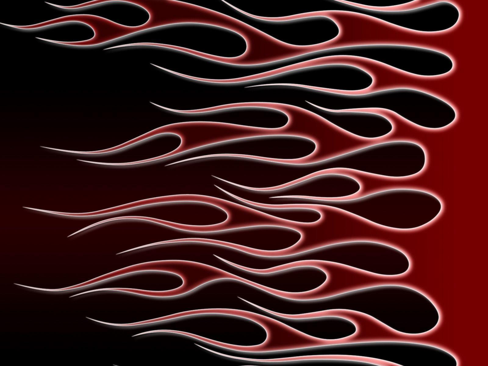 A red and black flame pattern on the wall - Flames
