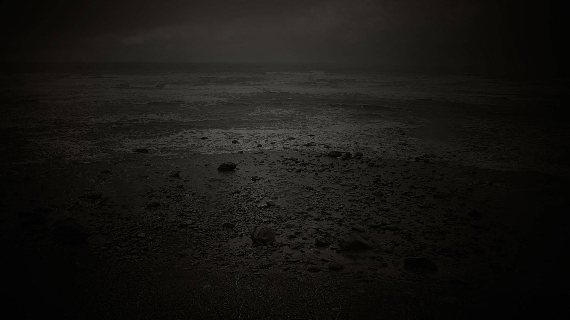 A dark and moody image of a barren landscape with a misty atmosphere - Depression