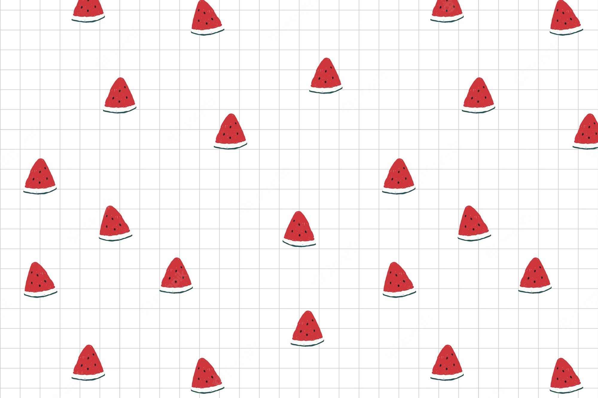 A pattern of watermelon slices on graph paper - Watermelon