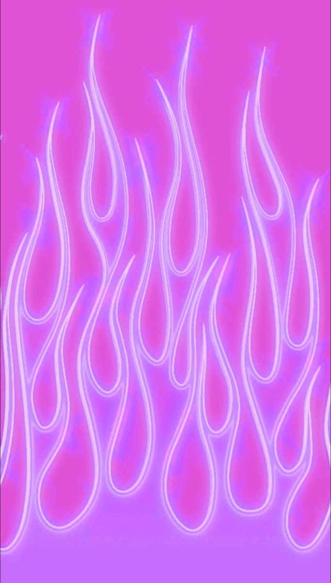 A purple neon fire background with flames - Flames