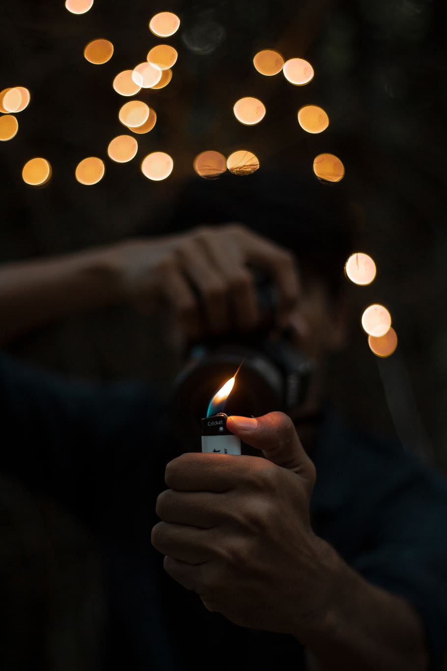 HD wallpaper: Person Holding Lighted Disposable Lighter, flame, hand, macro