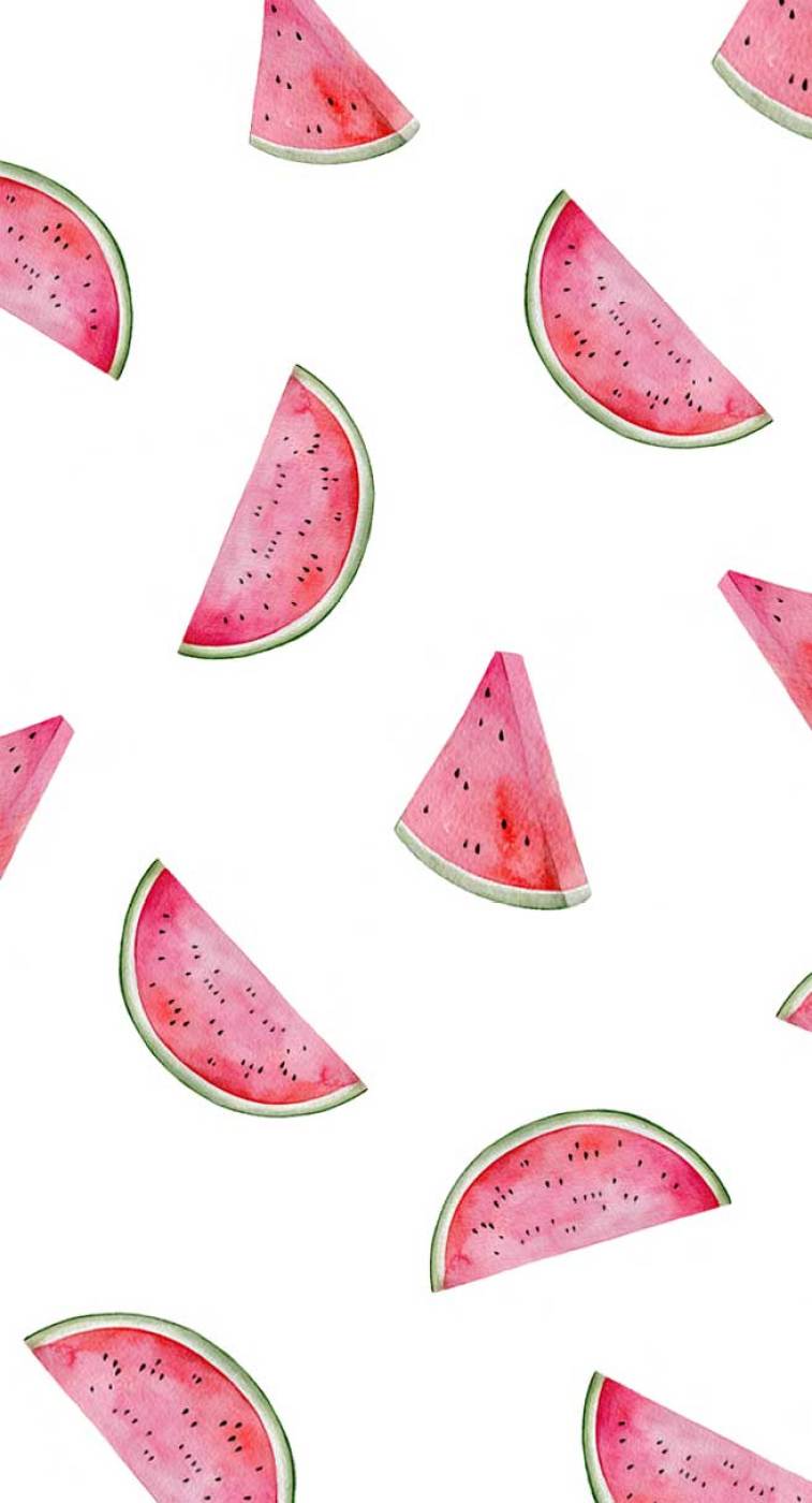 Watermelon slices on a white background - Watermelon