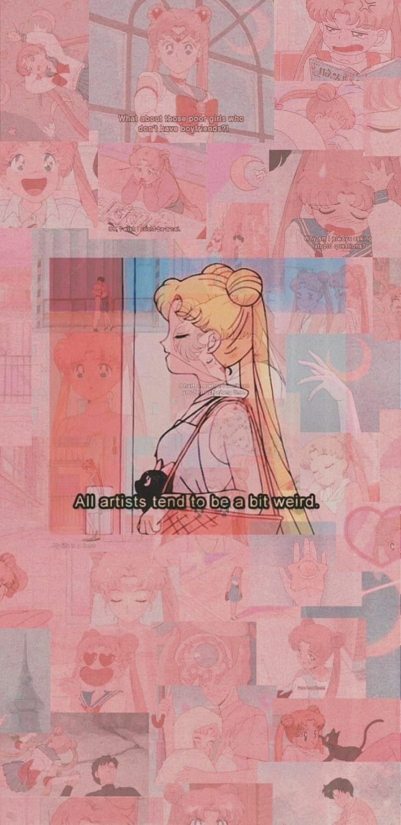 X X, Aesthetic, Artist, Pink, Sailor Moon, HD Phone Wallpaper