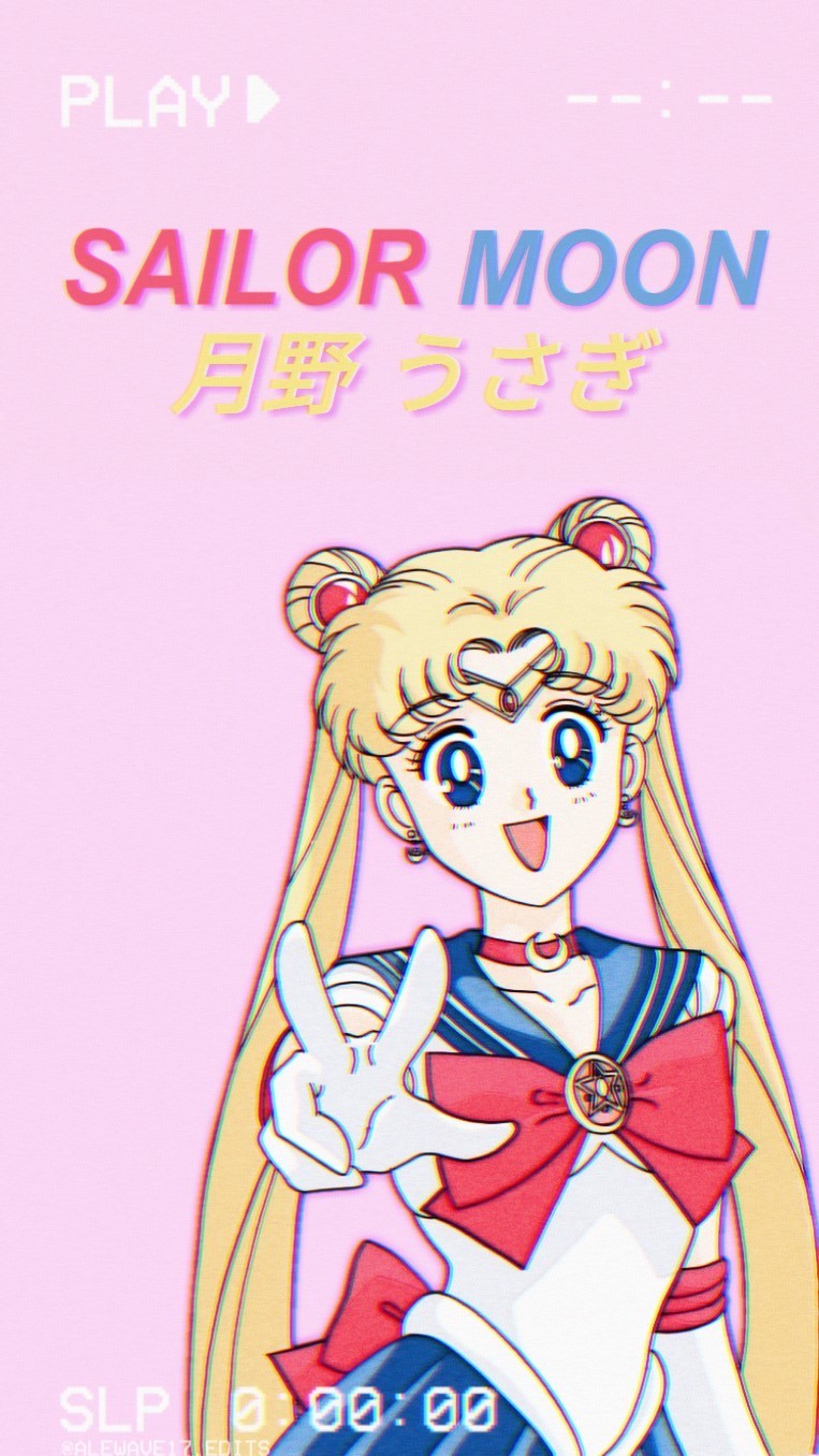 Aesthetic background of a cartoon character from the anime Sailor Moon - Sailor Moon