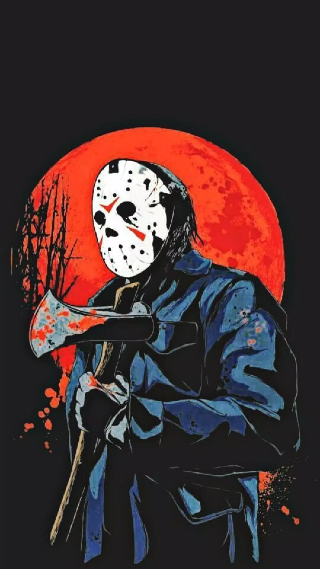 Friday the 13th Jason Voorhees iPhone Wallpaper with high-resolution 1080x1920 pixel. You can use this wallpaper for your iPhone 5, 6, 7, 8, X, XS, XR backgrounds, Mobile Screensaver, or iPad Lock Screen - Horror