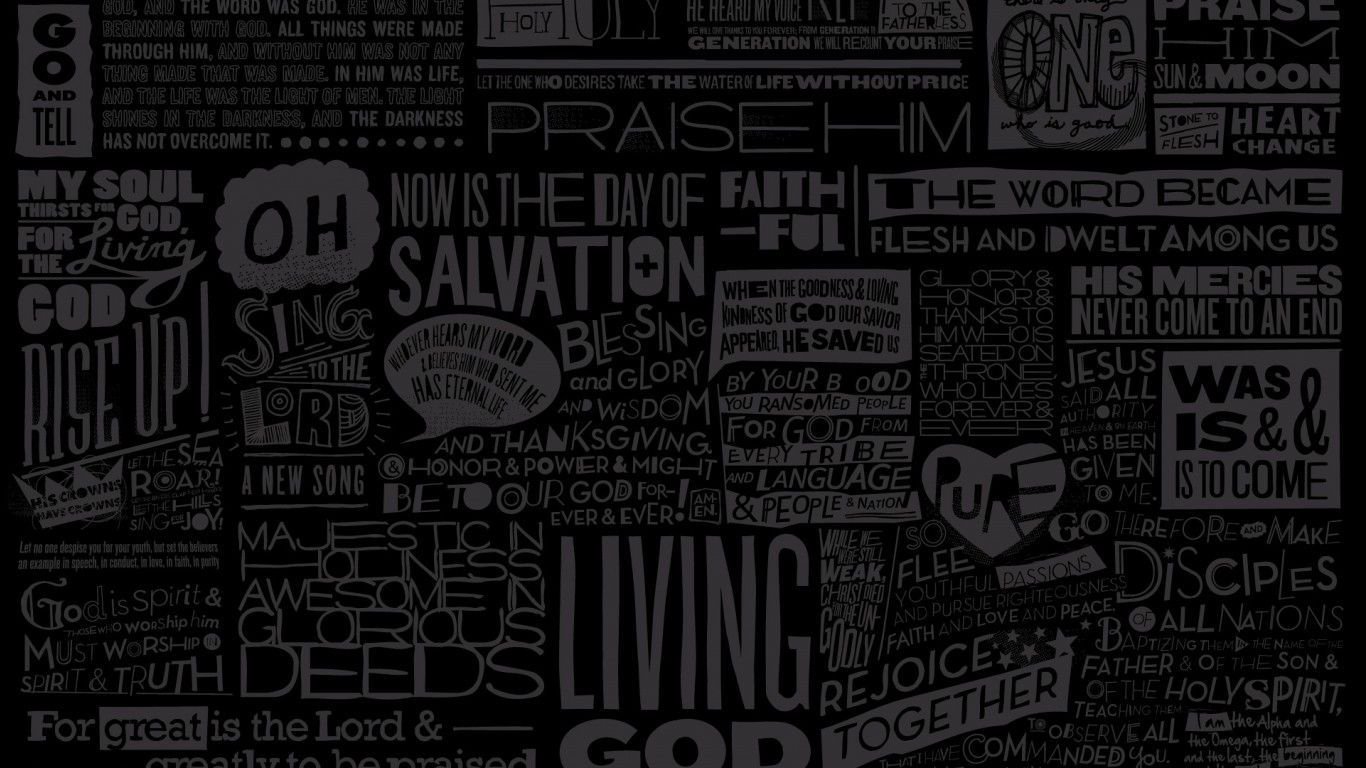 Words Of God HD Black Aesthetic Wallpaper